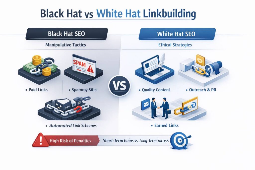 Black hat vs white hat linkbuilding