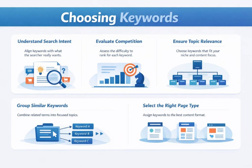 Choosing keywords