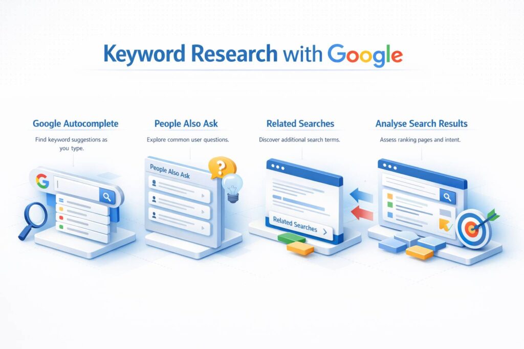 Keyword research with Google