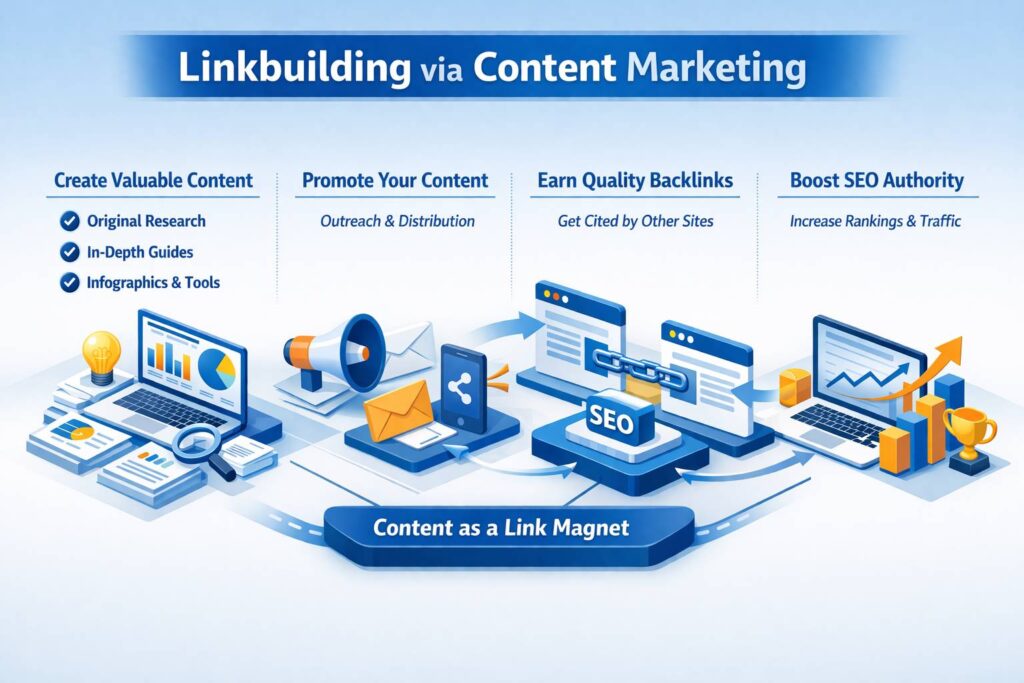Linkbuilding via content marketing