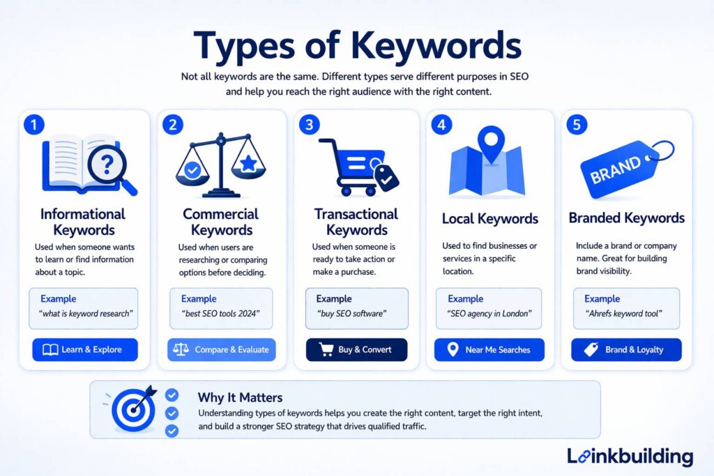 Types of keywords